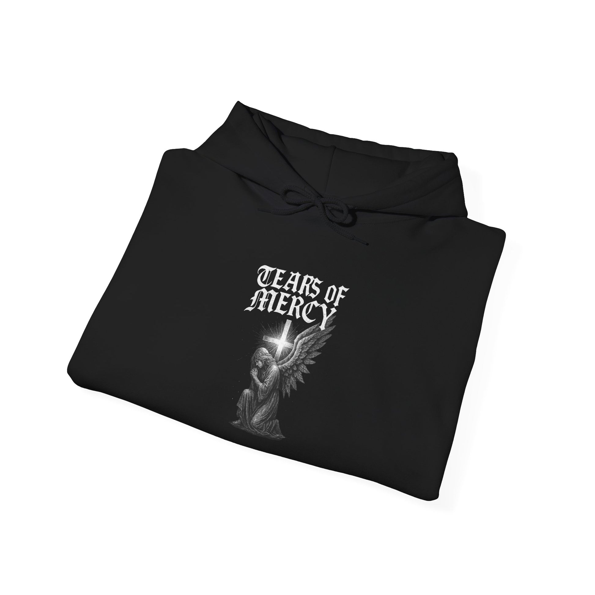 Tears of mercy - Angel Hoodie | Unisex Heavy Blend (Black & Grey)