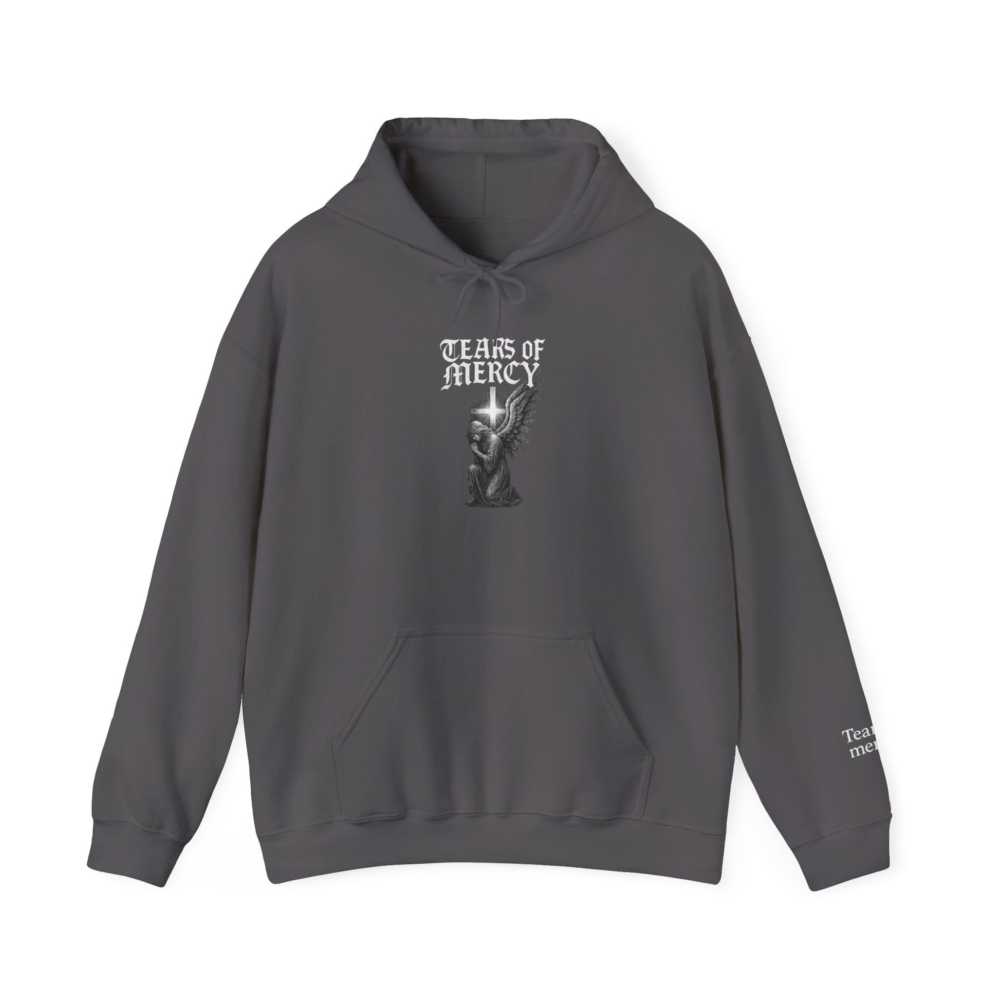 Tears of mercy - Angel Hoodie | Unisex Heavy Blend (Black & Grey)
