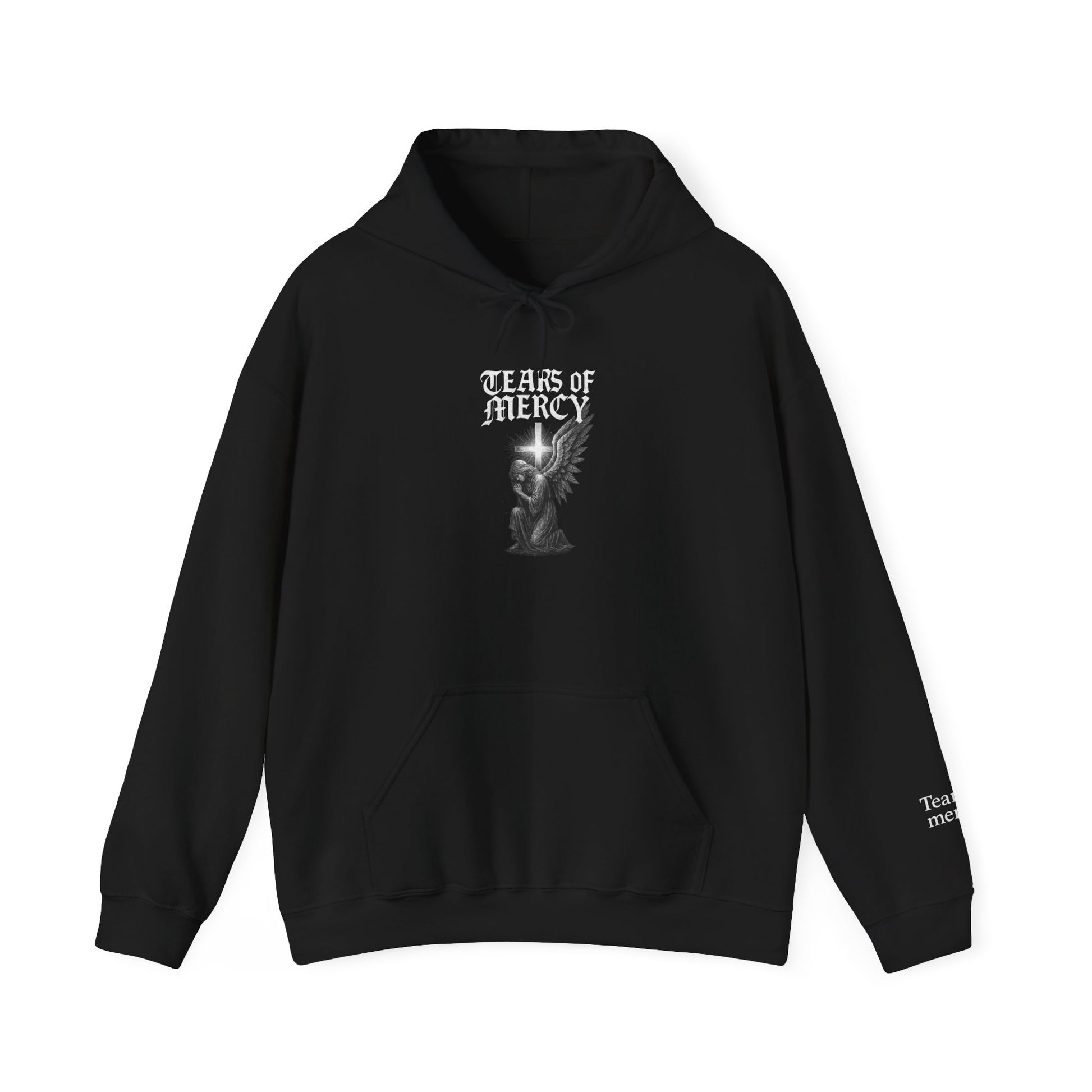 Tears of mercy - Angel Hoodie | Unisex Heavy Blend (Black & Grey)