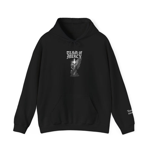 Tears of mercy - Angel Hoodie | Unisex Heavy Blend (Black & Grey)